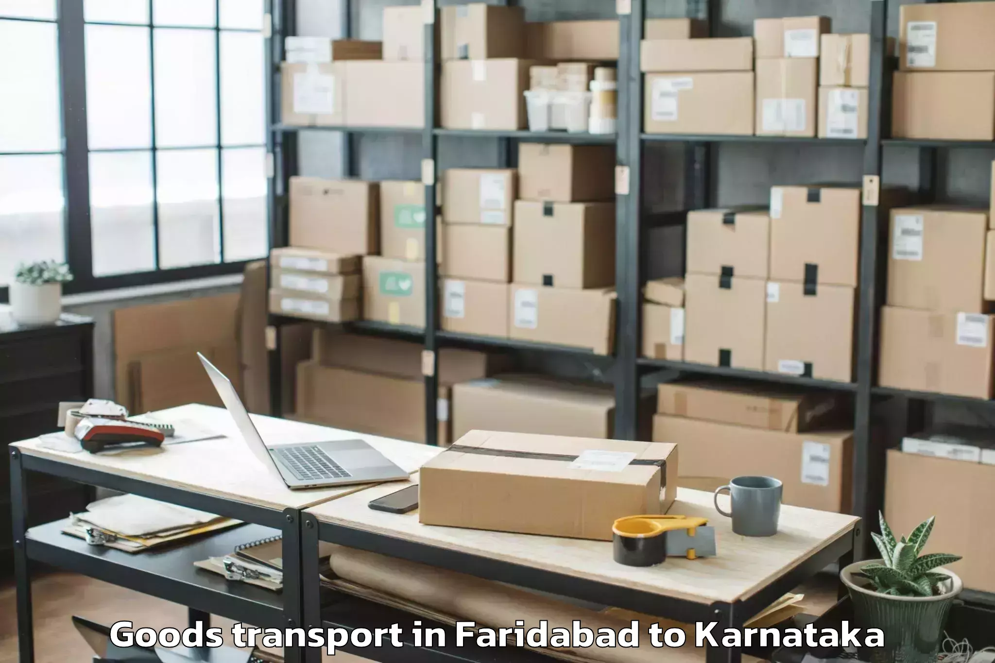 Leading Faridabad to Karnataka Janapada Vishwavidya Goods Transport Provider